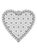 Valentijn hart kleurplaat 5